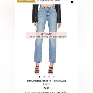 Levi’s 501 Straight Jeans in Hollow Days NWOT